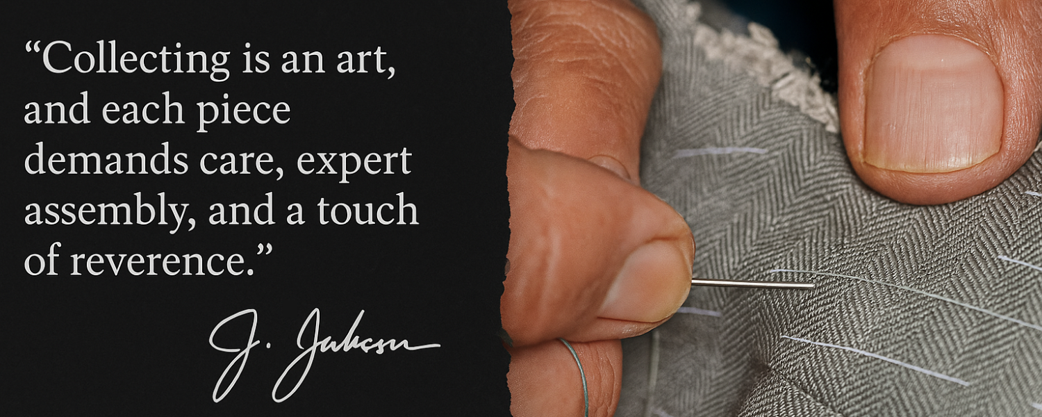 Collecting is an art, and each piece demands care, expert assembly, and a touch of reverence quote from J. Jackson SMAutographs